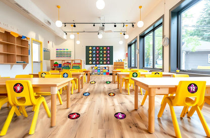 SICOHOME Number Spot Markers Stickers - 36Pcs Line up Spots for Classroom Floor Number Stickers for Classroom Line up Dots Numbers Floor Numbers Back to School Kindergarten Preschool Supplies
