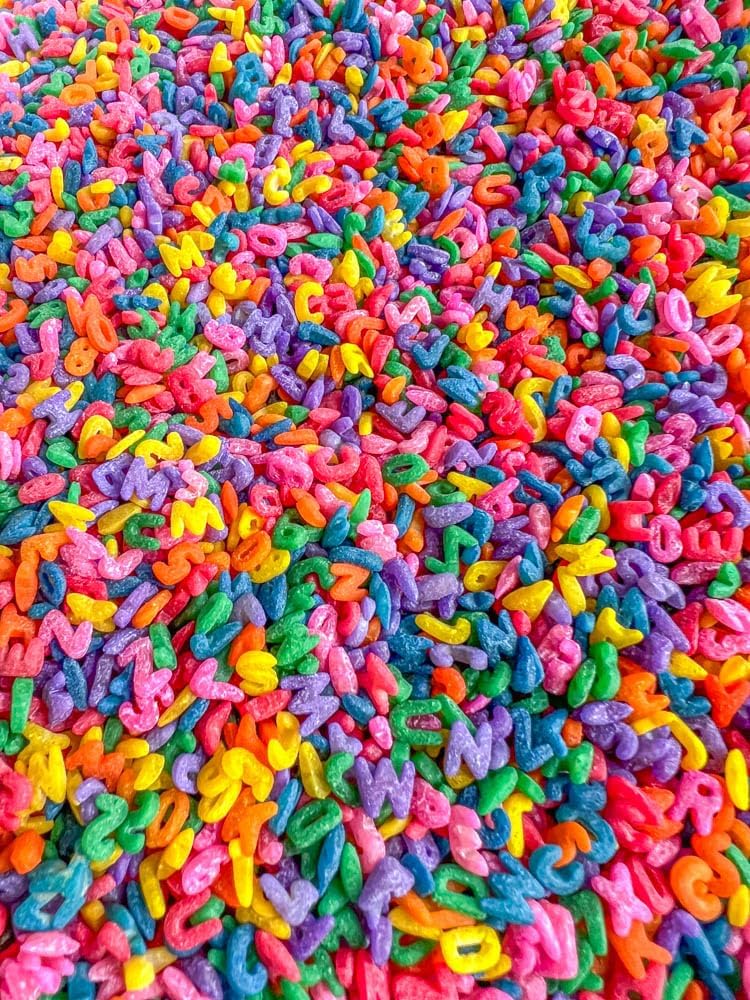 2 Cups of Rainbow Pasta Sensory Bin Filler for Sensory Table - Elbow Noodles