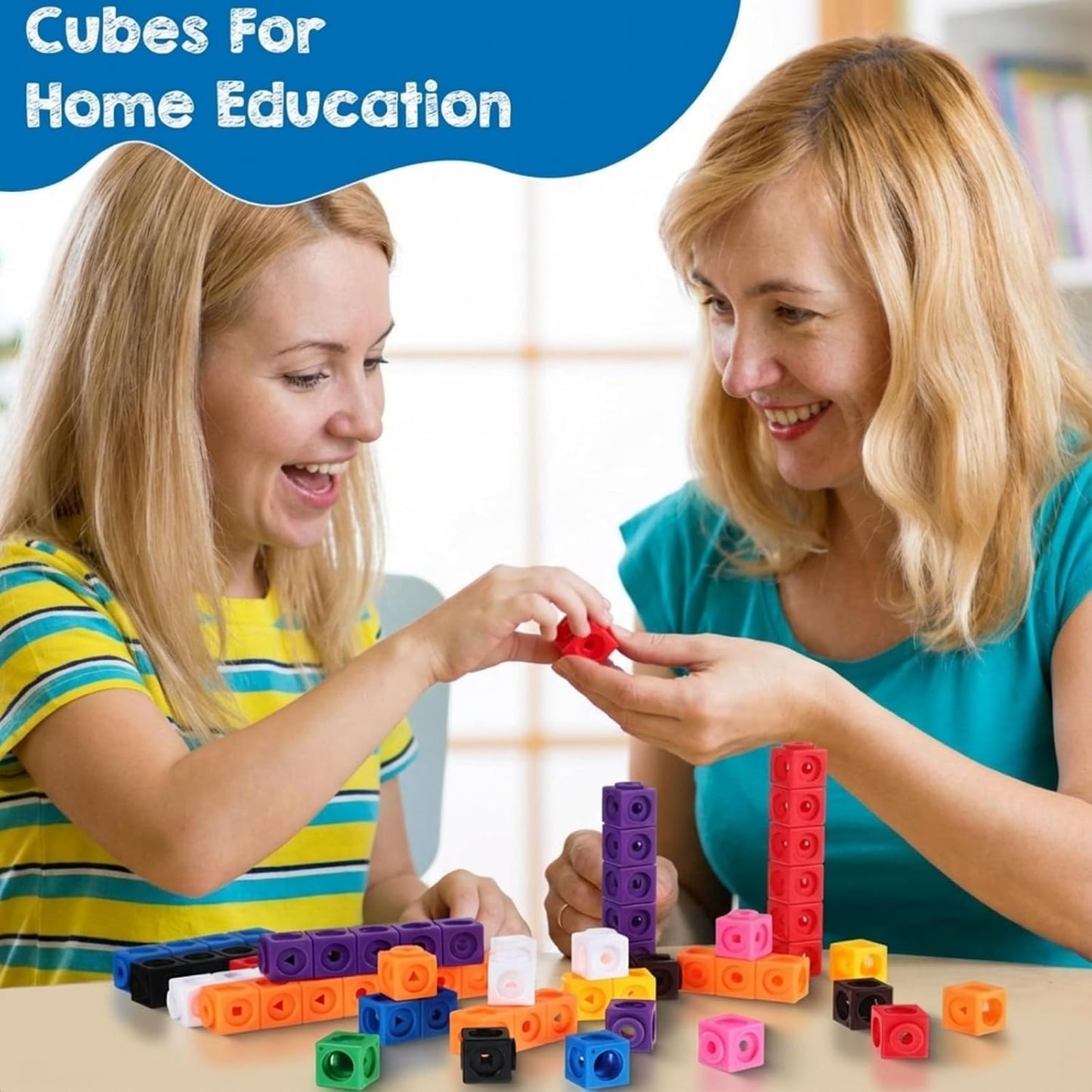 Libima 500 Pieces Math Cubes Set Learning Linking Manipulative Educational Cube Stem Connecting Cube Number Counting Cubes Blocks