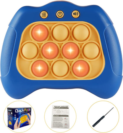 Intoypad Pop The Target! Handheld Speed Push Game Machine: A Fun Multiplayer Game for Family. Sensory Fidget Toy Christmas Toys Gifts for 6 7 8 9 10 11 12 Years Old Kids Road Trip Car Games Light Blue