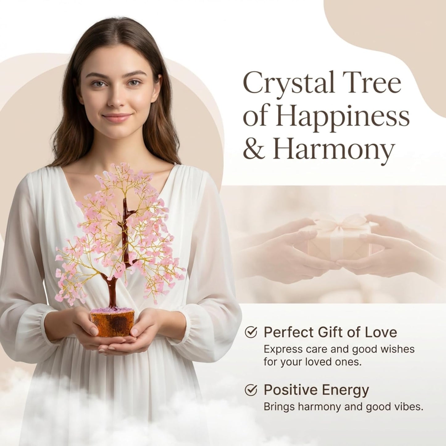 ANAYA AGATE 7 Chakra Healing Crystal Tree of Life Kit, Bracelet, Pendant, Necklace, Feng Shui Money Bonsai Tree, Positive Energy for Women, Mom, Sister and Housewarming Decoration
