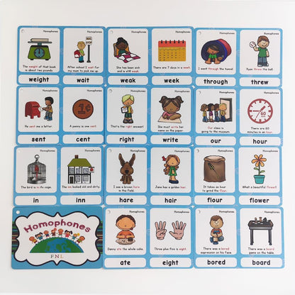 Lilias Irregular Past Tense Verbs English Grammar Double-Side Learning Flash Cards - 24 Card Set for Homeschool, Preschool, Primary School, ESL, Autism, Vocabulary Building