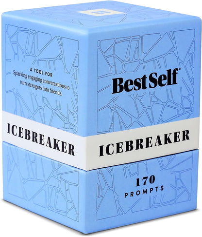 BestSelf Icebreaker Deeper Talk Deck - Conversation Starter Card Pack to Deepen Friendships with 170 Prompts to Create Real Conversations for Friends, Coworkers, Family, Dates