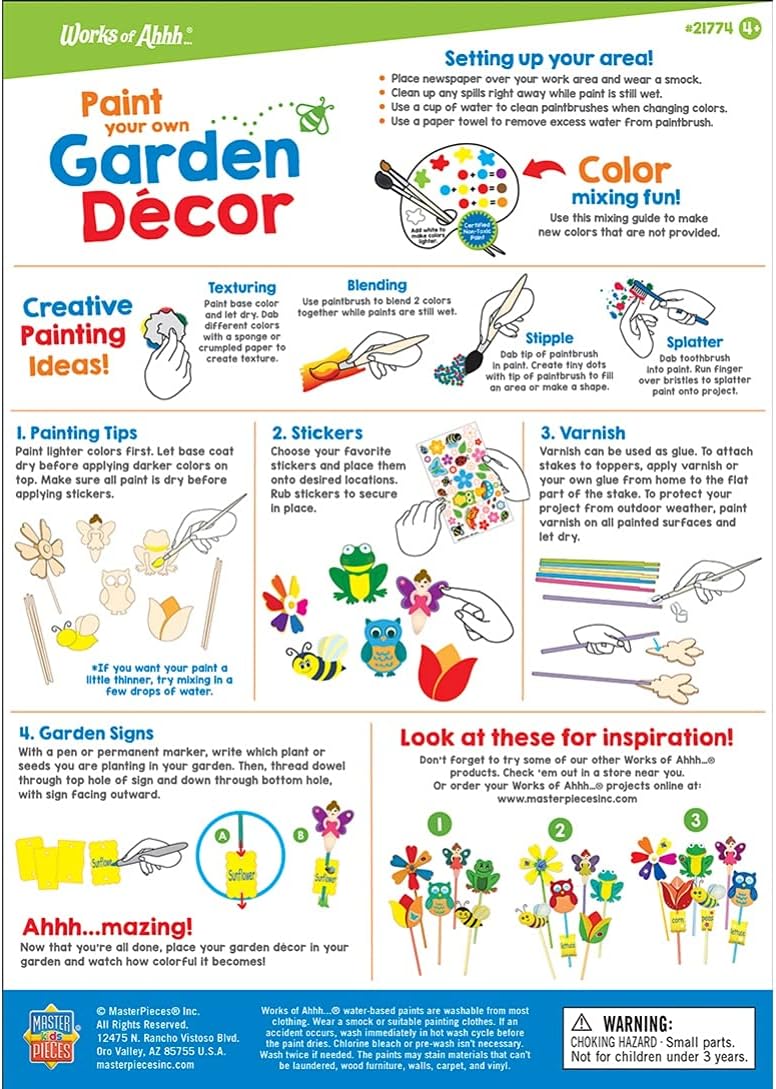 Works of Ahhh... Craft Set - Solar System Mobile Classic Wood Paint Kit