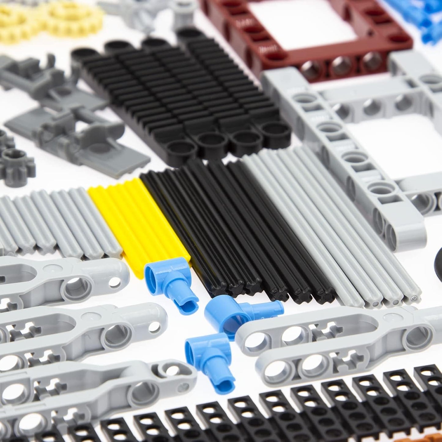 Habow 852pcs Technic-Parts Gears-Axle-Pin-Connector Compatible with Mainstream Brands, Shock-Absorber Wheels Chain Link Frame Joints Differential Engine Kit. MOC Pieces for Toy Building Sets