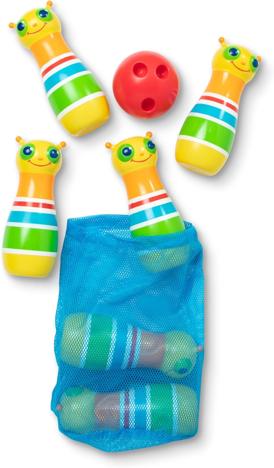 Melissa & Doug Sunny Patch Giddy Buggy Bowling Action Game - 6 Bug Pins, 1 Plastic Ball