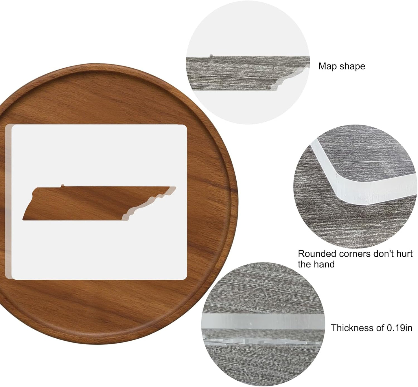 State of United States Router Templates, America Acrylic Router Inlay Template for Woodworking, Template Jig Woodworking Craft Tracing Guide Tool (State of Texas)