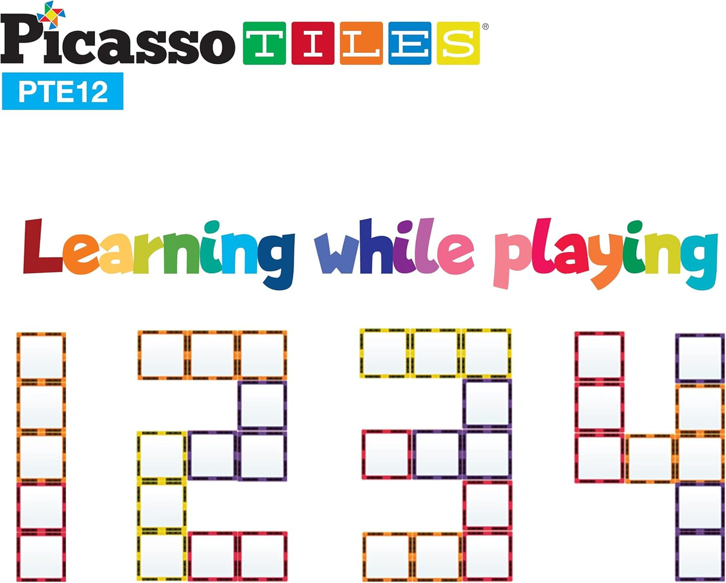 PicassoTiles Magnetic Building Block Set Geometry Shape Magnet Tiles Construction Toy STEM Learning Kit Educational Playset Playboard Pretend Play Stacking Blocks Child Brain Development PT16