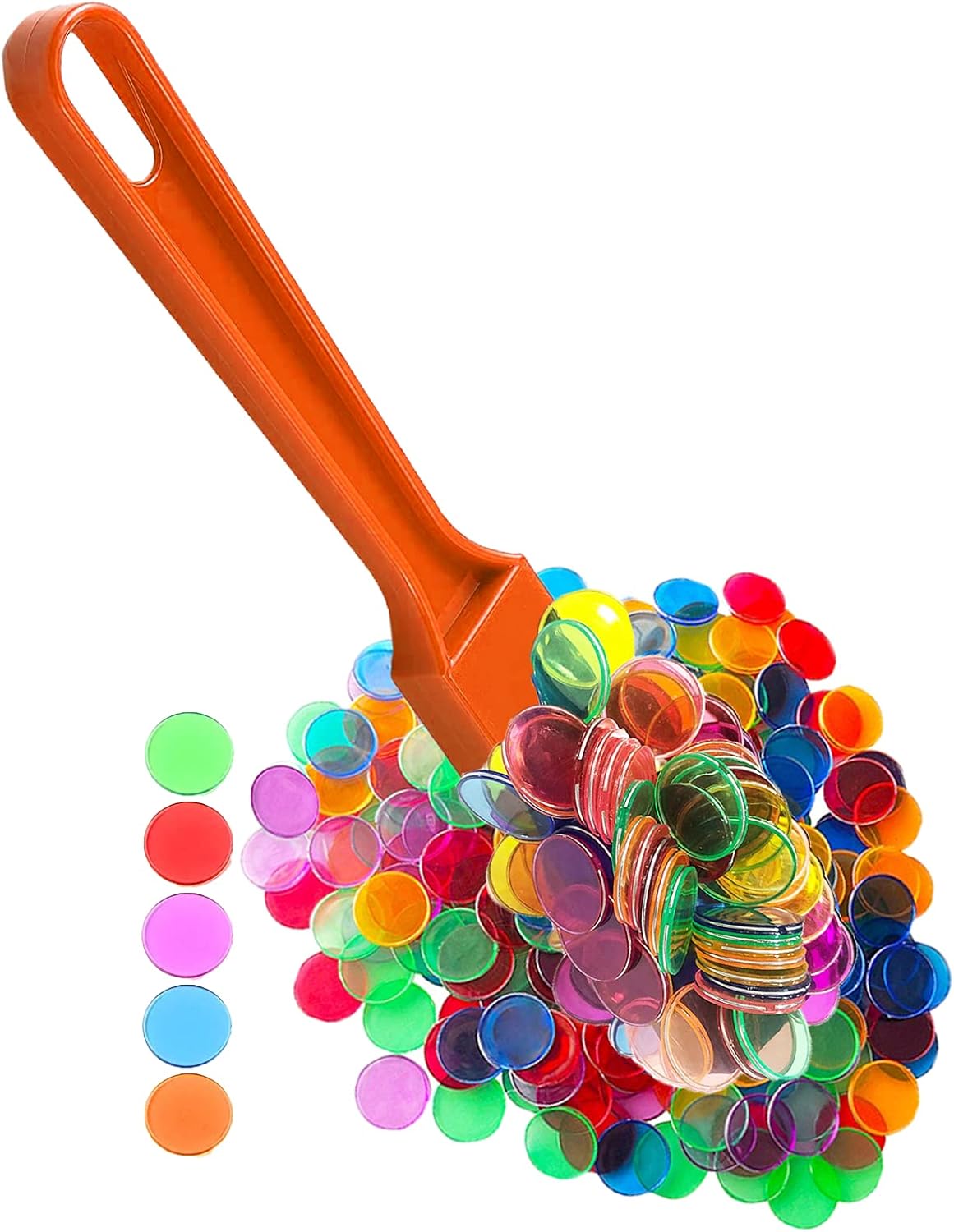 Magnetic Bingo Wand with Metal Ringed Chips for Counting School/Game Chips Plastic Markers Education STEM Tool for Students
