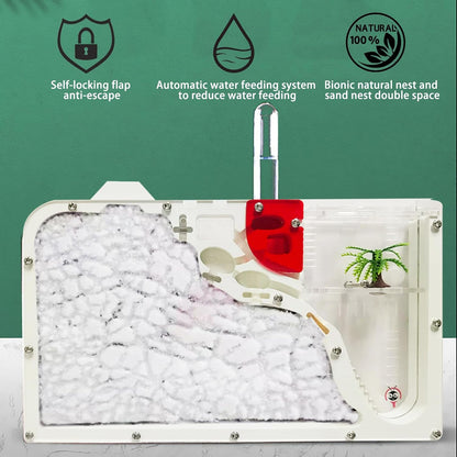 EXBEPE Sand Ant Farm Castle Ant Colony Ecosystem Science Educational Gift Live Ant Habitat to Study Insect Behavior