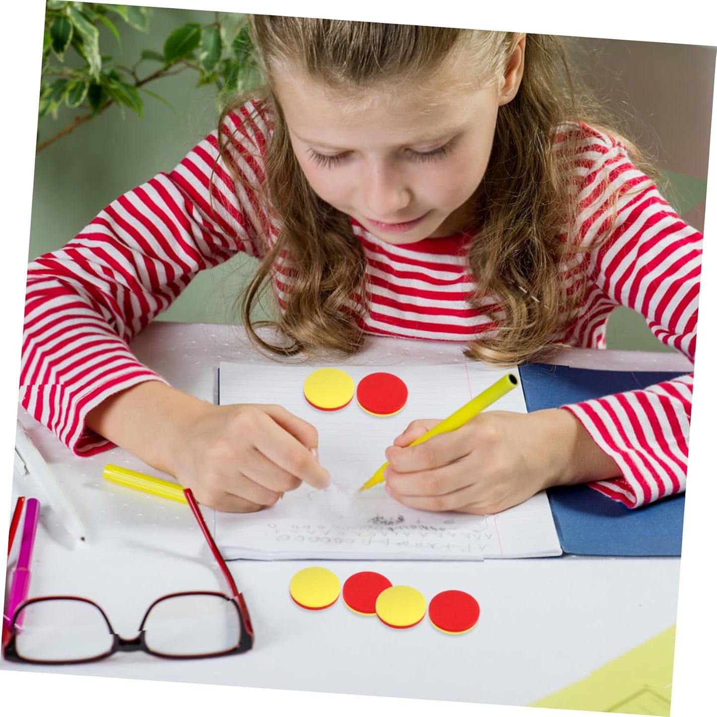 Yardwe 200pcs Round Math Counters for Educational Counting Chips Interactive Math Learning Discs for Classroom Activities Enhance Logical Thinking