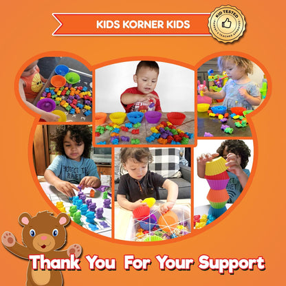 Deluxe Counting & Sorting Bears Game Set - Montessori Fine Motor Learning Jumbo Toys with Stacking Cups, 60 Preschool Math Manipulatives, 2 Toddler Games Dice, Toy Storage & Activities eBook
