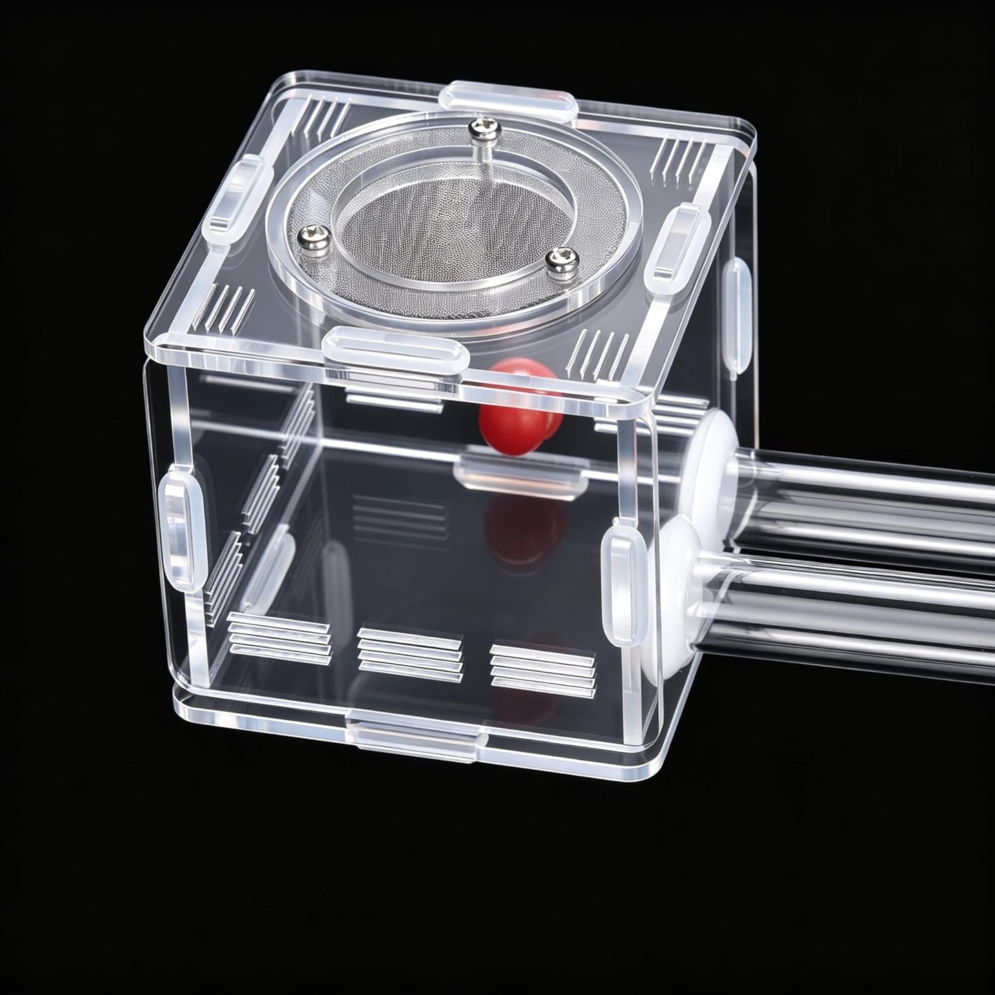 Acrylic Ant Farm Nest Tube, Clear Transparent Mini Formicarium, Scientific Observation Kit with Mesh Cover, Educational Ant Housing System (Double Test Tube)