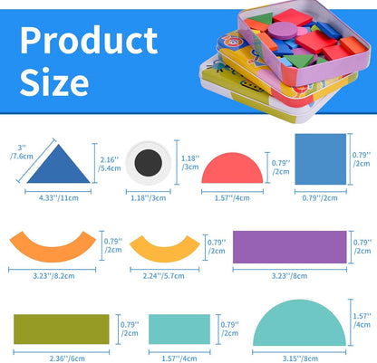 Wooden Tangrams Pattern Blocks, Cognitive Difficulties for Elderly People, Brain-Boosting Crafts Activities for Elderly（Elephant Style）