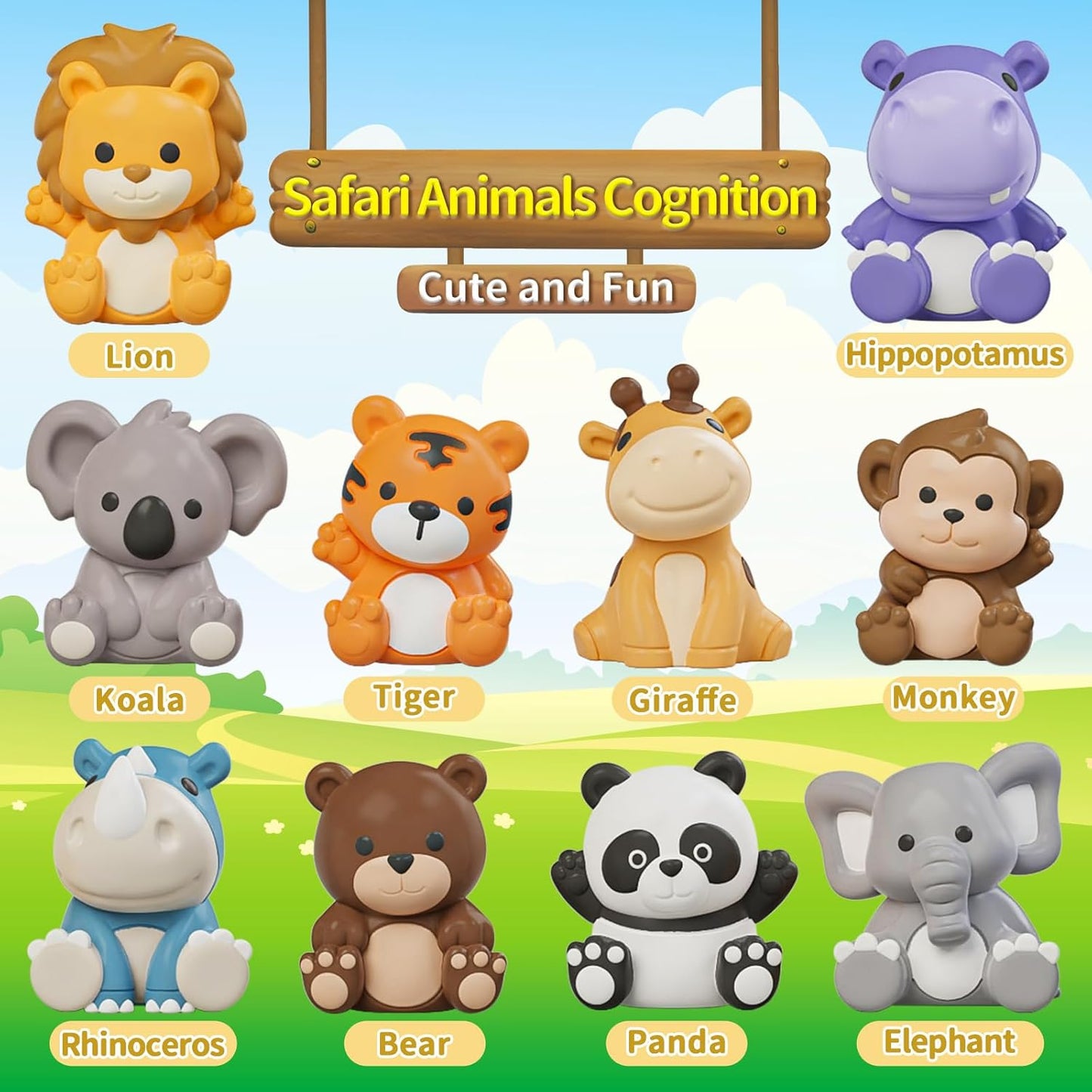 Learning Toy for Toddlers 1 2 3 Year Old, 10 Farm Animal Toys & 10 Barns, Counting, Matching & Sorting Montessori Educational Sensory Toys, Christmas Birthday Easter Gift for Baby Boy Girl 1-3