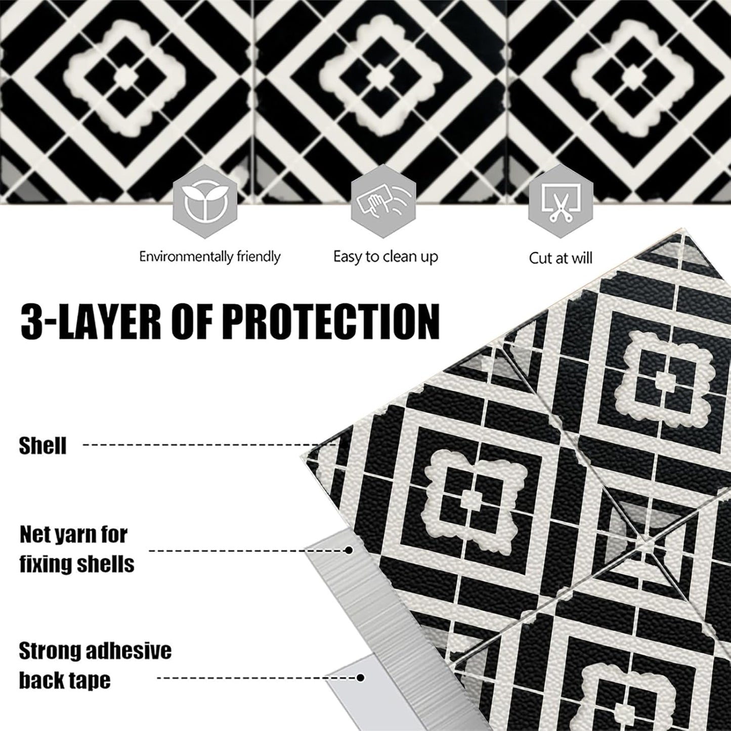 Wall Tiles Peel and Stick 12x12 Inch Ocean Coral Fish Pattern Vinyl Stickers Self Adhesive Tiles for Kitchen Bathroom Shower Laundry Room Aquarium Theme Home Renovation DIY Decor
