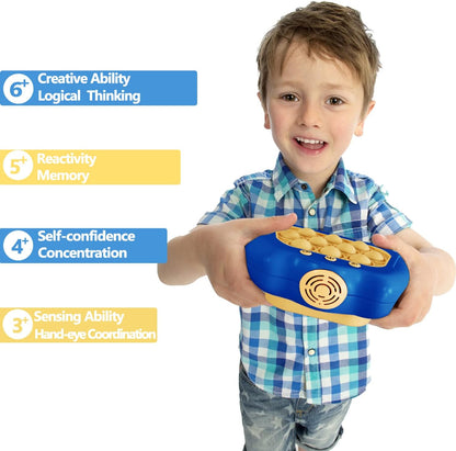 Intoypad Pop The Target! Handheld Speed Push Game Machine: A Fun Multiplayer Game for Family. Sensory Fidget Toy Christmas Toys Gifts for 6 7 8 9 10 11 12 Years Old Kids Road Trip Car Games Light Blue