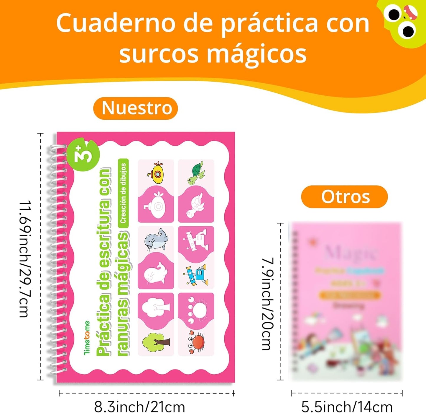 Large Magic Grooved Writing Practice for Kids 3-5, Grooved Writing Books Ages 6-8, Magic Book Handwriting Practice for Kids 5-7, Preschool Workbook Tracing Books for Boys & Girls