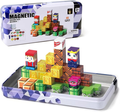 Magnetic Tiles, 70pcs Building Blocks with Storage Case, Toddler Toys Magnetic Blocks, Toys for Ages 3-5 4-8 Boys Girls,for Preschool Learning Birthday