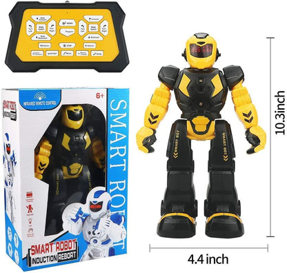 Remote Control Robot for Kids,Intellectual Gesture Sensor Programmable Robots with Infrared Controller Early Education Toys can Dance Sing Walk,Best Gift for Children (Blue/White)
