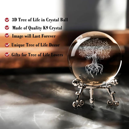 IFOLAINA 3D Solar System Crystal Ball 60mm Laser Engraved Glass Sphere Home Decor with Stand Solar System Planet Model Decor Space Universe Gifts for Astronomy Lovers