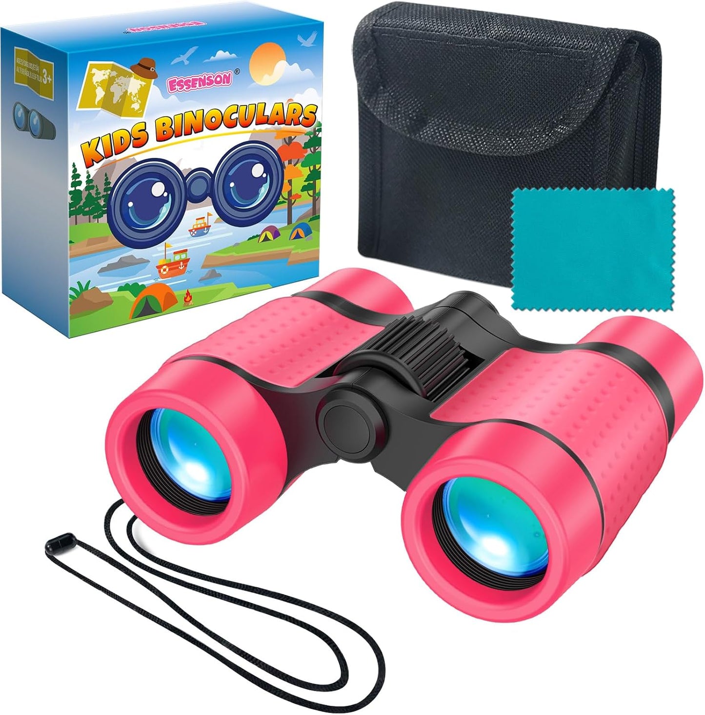 ESSENSON Binoculars for Kids Toys Gifts for Age 3-12 Years Old Boys Girls Kids Telescope Outdoor Toys for Sports and Outside Play, Bird Watching, Birthday Presents