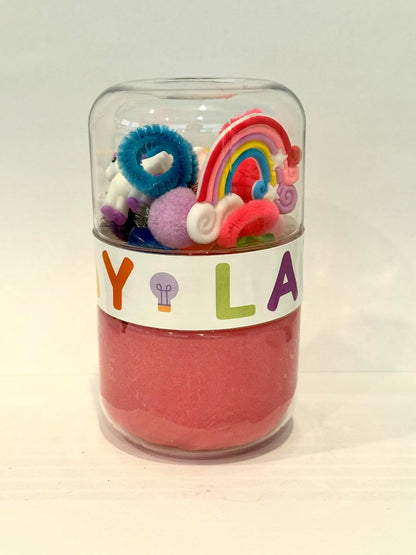 OT Play Lab: Grab'N'Go Sensory Play Dough Jar | Screen-Free Toddler Activity Kit | Fine Motor | All-Natural (Easter Breeze)