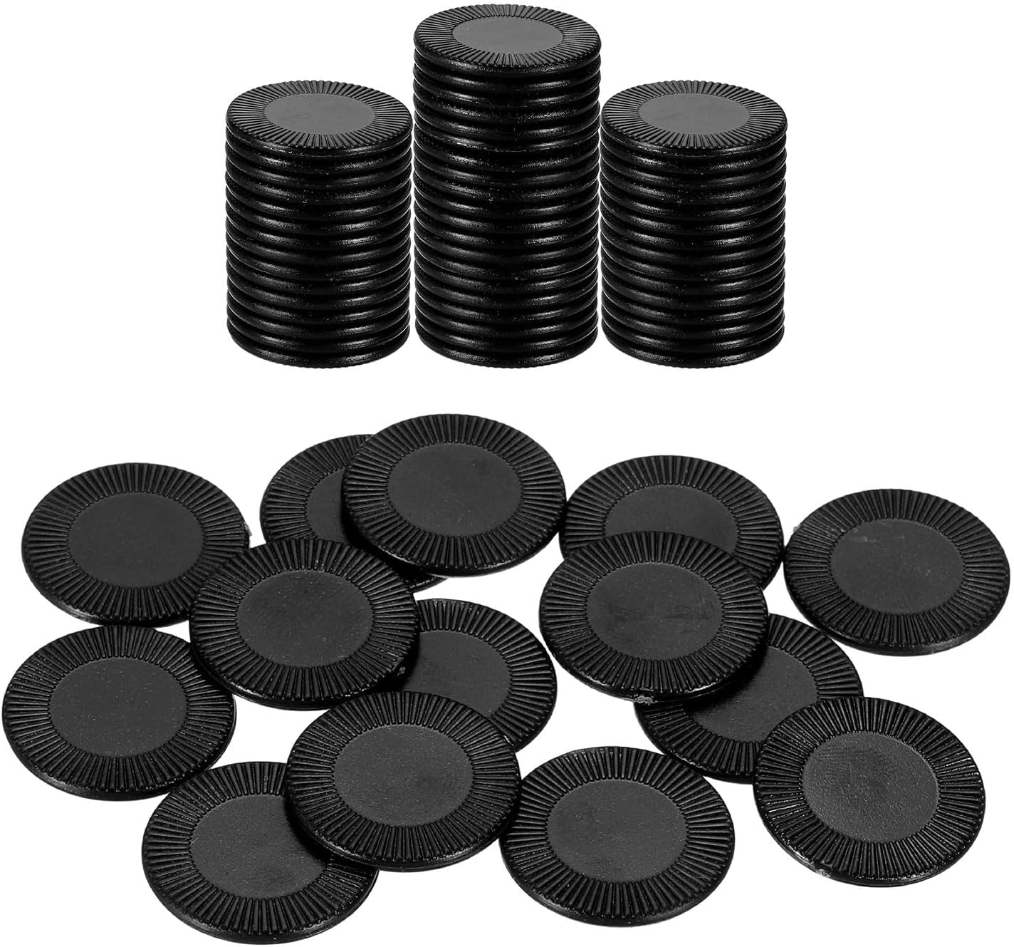 uxcell 64Pcs Plastic Poker Chips, 0.9 Inch Mini Bingo Chips Learning Counters Counting Counters Disks Markers Opaque Game Tokens for Game Play Math Counting, Red, Pattern