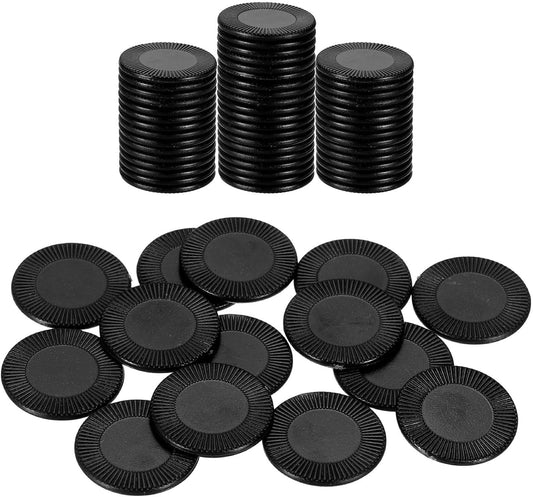 uxcell 64Pcs Plastic Poker Chips, 0.9 Inch Mini Bingo Chips Learning Counters Counting Counters Disks Markers Opaque Game Tokens for Game Play Math Counting, Red, Pattern