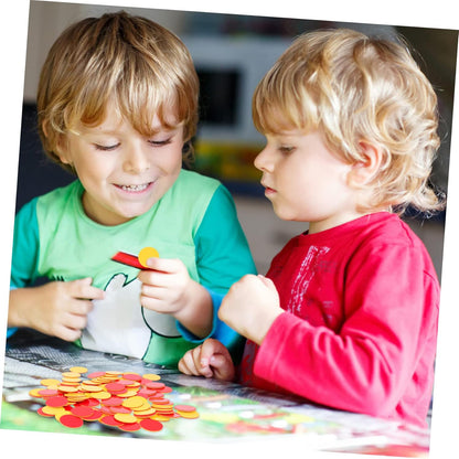 100Pcs Educational Counting Chips for Boys and Girls Plastic Round Disks Two-Color Math Teaching Aids for Home Learning and Classroom Activities
