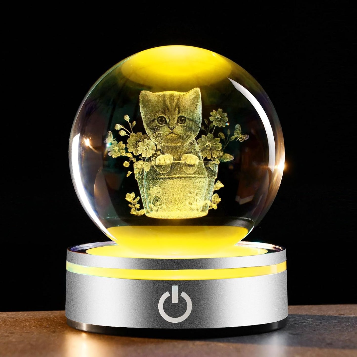 IFOLAINA 3D Solar System Crystal Ball Model Gift Space Astronomy Gift Planets Multicolor Universe Globe Ball Science Astrophysics Gift Night Light Kids Bedroom Adults Gift