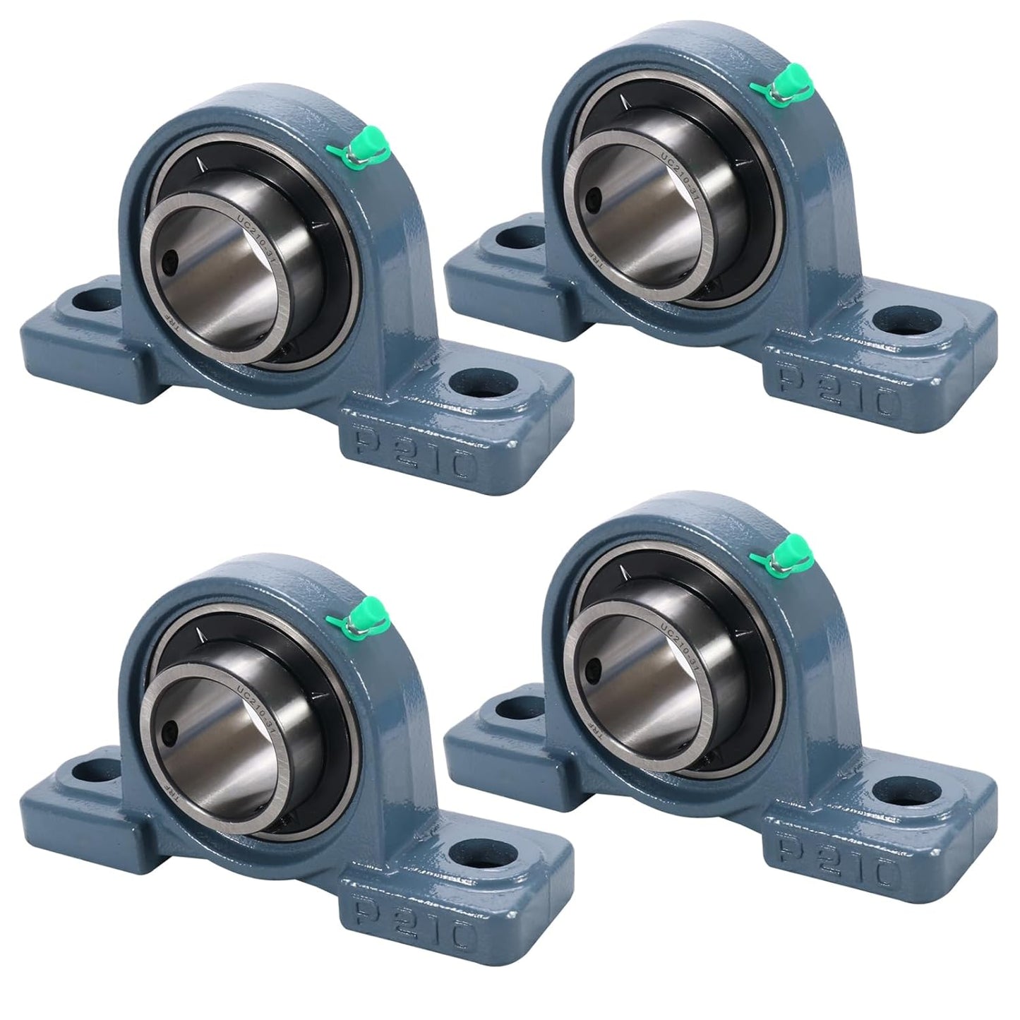 UCP202-10 Pillow Block Bearing,5/8" Bore Mounted Pillow Bearing Cast Iron Base -Self Aligning Chrome Bearing,2 Pcs