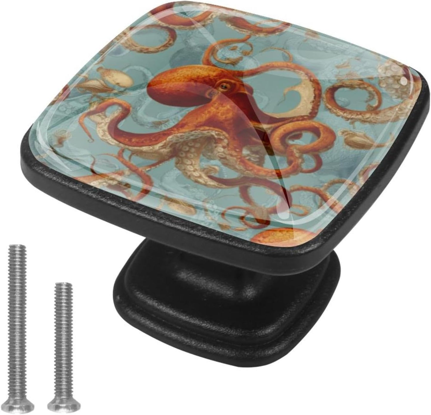 4 Pack Cabinet Knobs Drawer Pulls, 30mm Round ABS Glass Drawer Hardware Growing Butterfly Cabinet Handles with Screws for Dressers Kitchens Cupboard