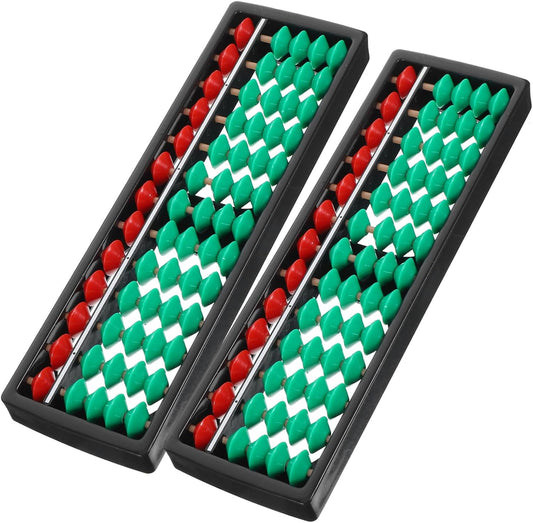 Toddmomy 2pcs Plastic Abacus for Boys and Girls Rod Educational Math Tool for Early Learning and Brain Development for Home and School Use
