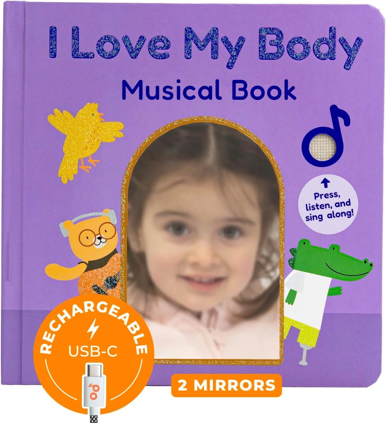 Cali's Books Rock Music Books for Toddlers 1-3 - Singing Button Sound Board Book for 2 Year Old Children, Musical Toddler Rock Songs Toys, 18 Month Interactive Learning Toy, USB-C Rechargeable