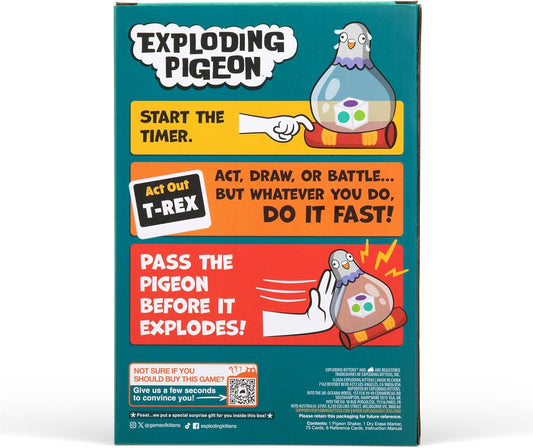 Exploding Kittens Hurry Up Chicken Butt 2-6 Players - Ages 4+ - 2 Minutes to Play - Hot Potato Style Card Game - Fun Card Game, Family Game Night, Creative Kids Game