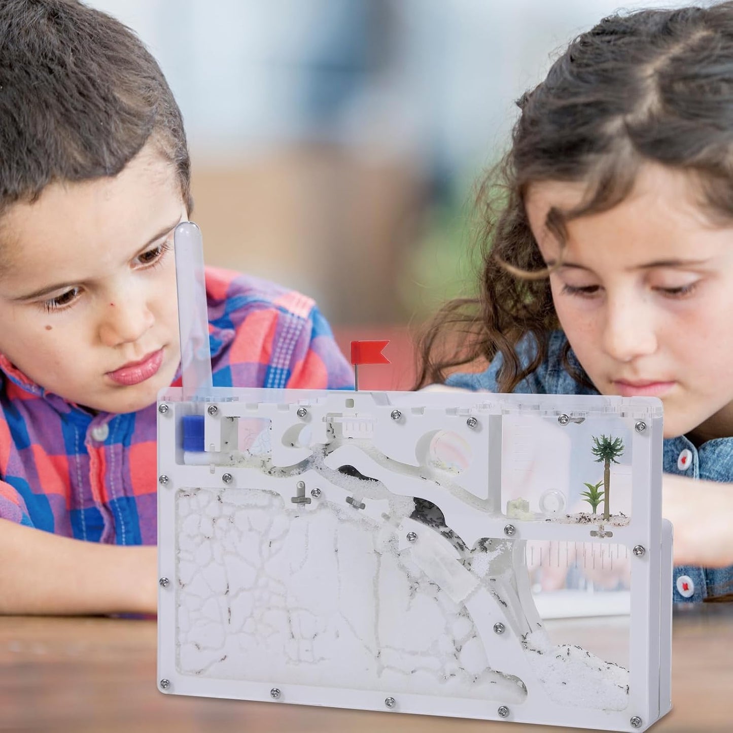 NAVAdeal Sand Ant Farm Castle 2023 Habitat Educational & Learning Science Kit Toy for Kid & Adult, Study of Ecosystem, Behavior of Ant Colony, Explore The World at Home School (Live Ant NOT Included)