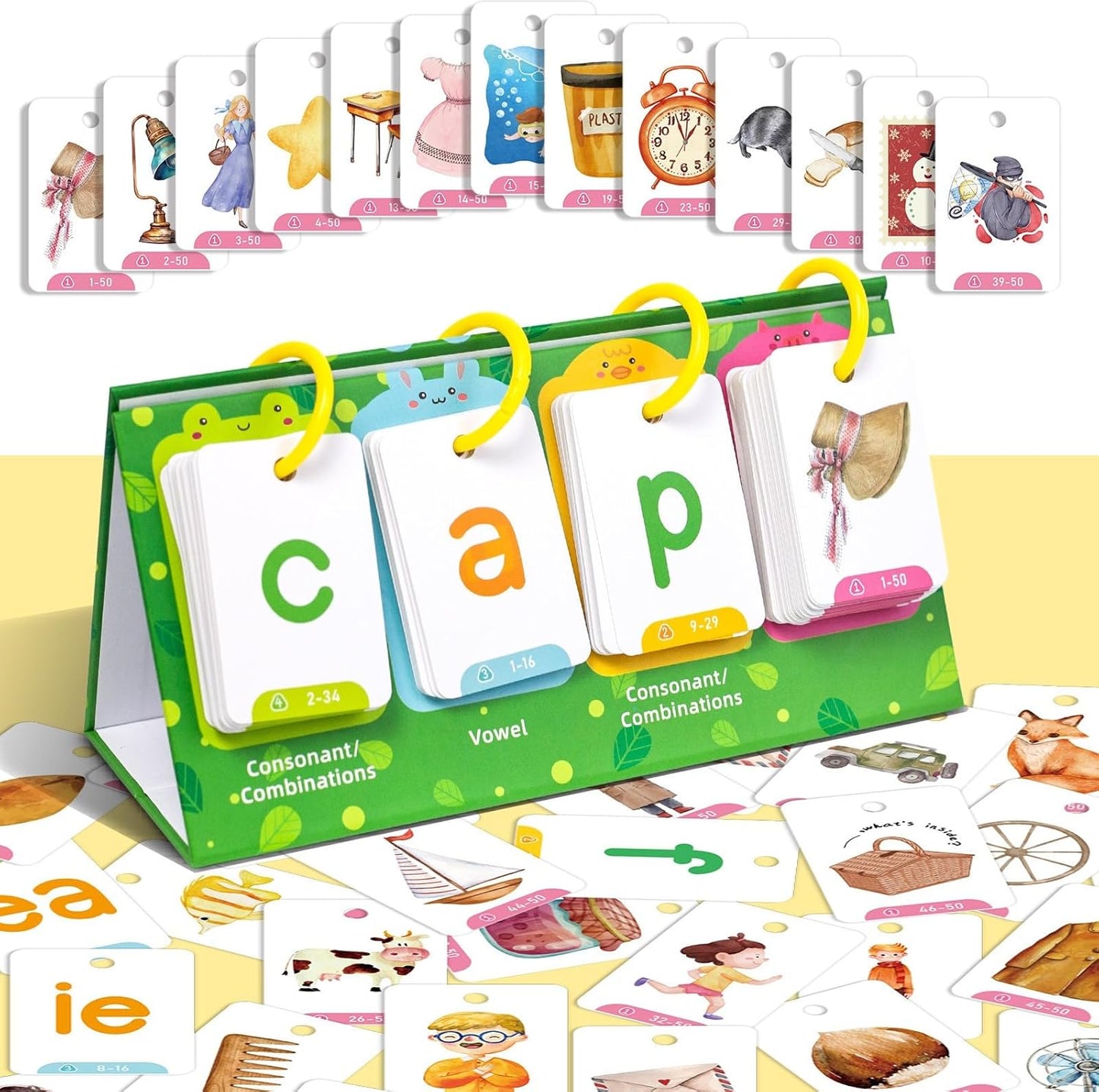 Lachilly Sentence Building Flip Chart, 40 Sentence Builder Game, Vocabulary & Grammar, Activity Educational Learning Tool, Phonics Learning Supplies, Speech Therap, School Supplies