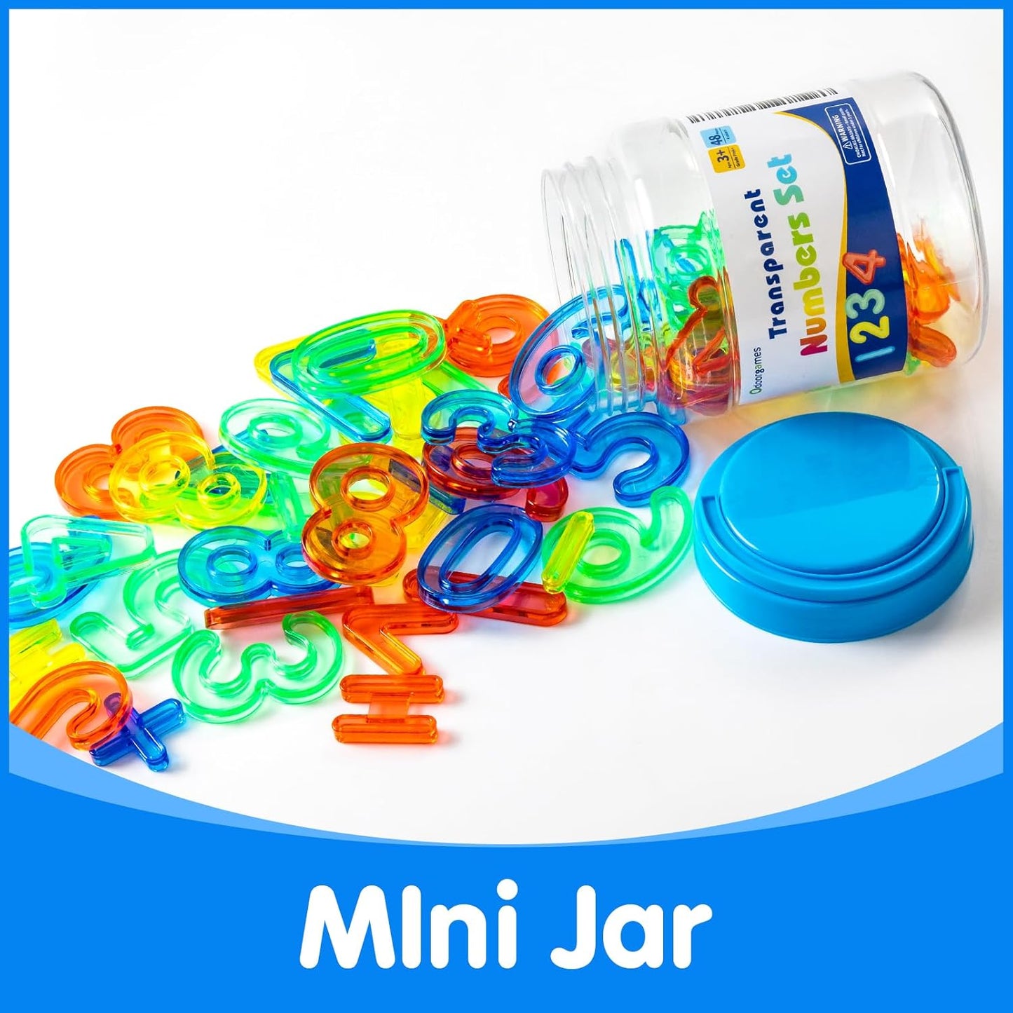 66 Pcs Translucent Letters and Numbers – Light Table Toys, Manipulatives and Accessories for Enhanced Learning & Fun