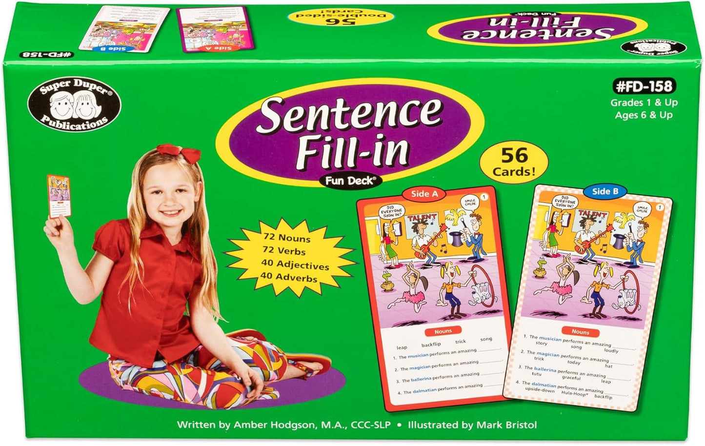 Super Duper Publications | Sentence Fill-in Fun Deck Flash Cards | Educational Learning Resource for Children