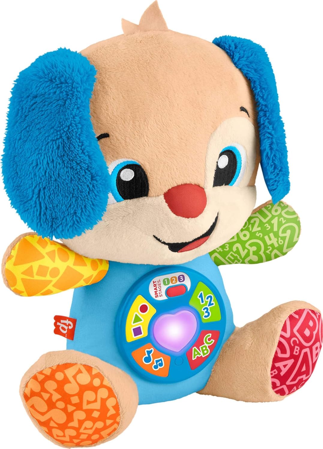 Fisher-Price Baby Learning Toy Laugh & Learn Smart Stages Sis Pink Musical Plush with Smart Stages for Infants Ages 6+ Months, Multilanguage Version