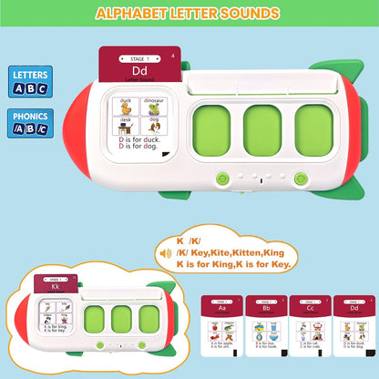 Talking Flash Cards for Toddlers 2-8,Montessori Toys for Autism,107 Sight Words,Alphabet CVC Learning Toy,Speak and Spell Phonics Games for Kindergarten,Educational Birthday Gift for Kids