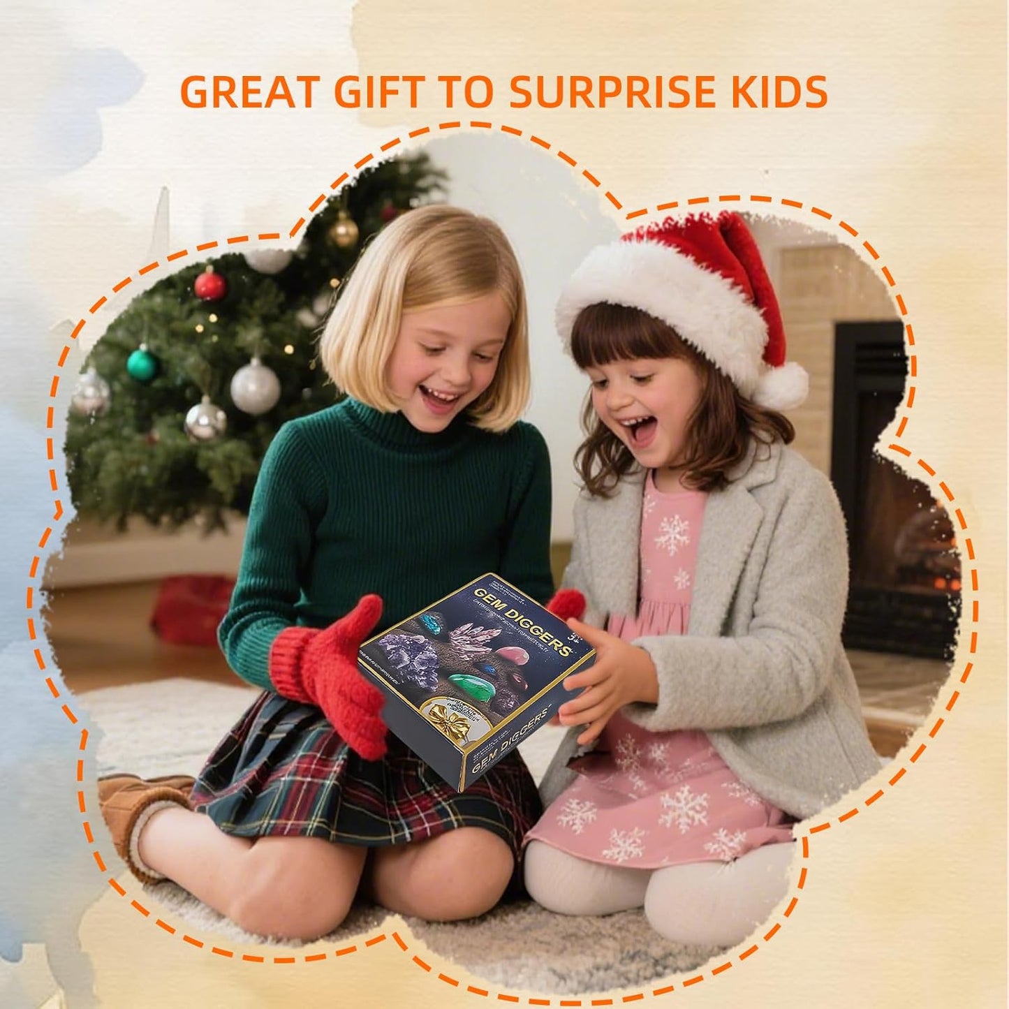 Gemstones Dig Kit Earth Science Kits for Kids Age 6-8-12-14, Birthstone Gemstone Dig Kit, Geology Kit with Break Your Own Geodes, Rock Mining Kit Birthday Gifts Toys for Boys Girls