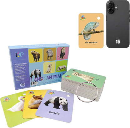 Toddler Number Flash Cards,No.123 Sight Words with Pictures Preschool Kids Flash Cards 28 Pcs with Ring(Number)