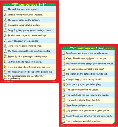 Super Duper Publications | Say and Do® Action Articulation S Sounds Fun Deck | Vocabulary and Language Development Flash Cards | Educational Learning Materials for Children