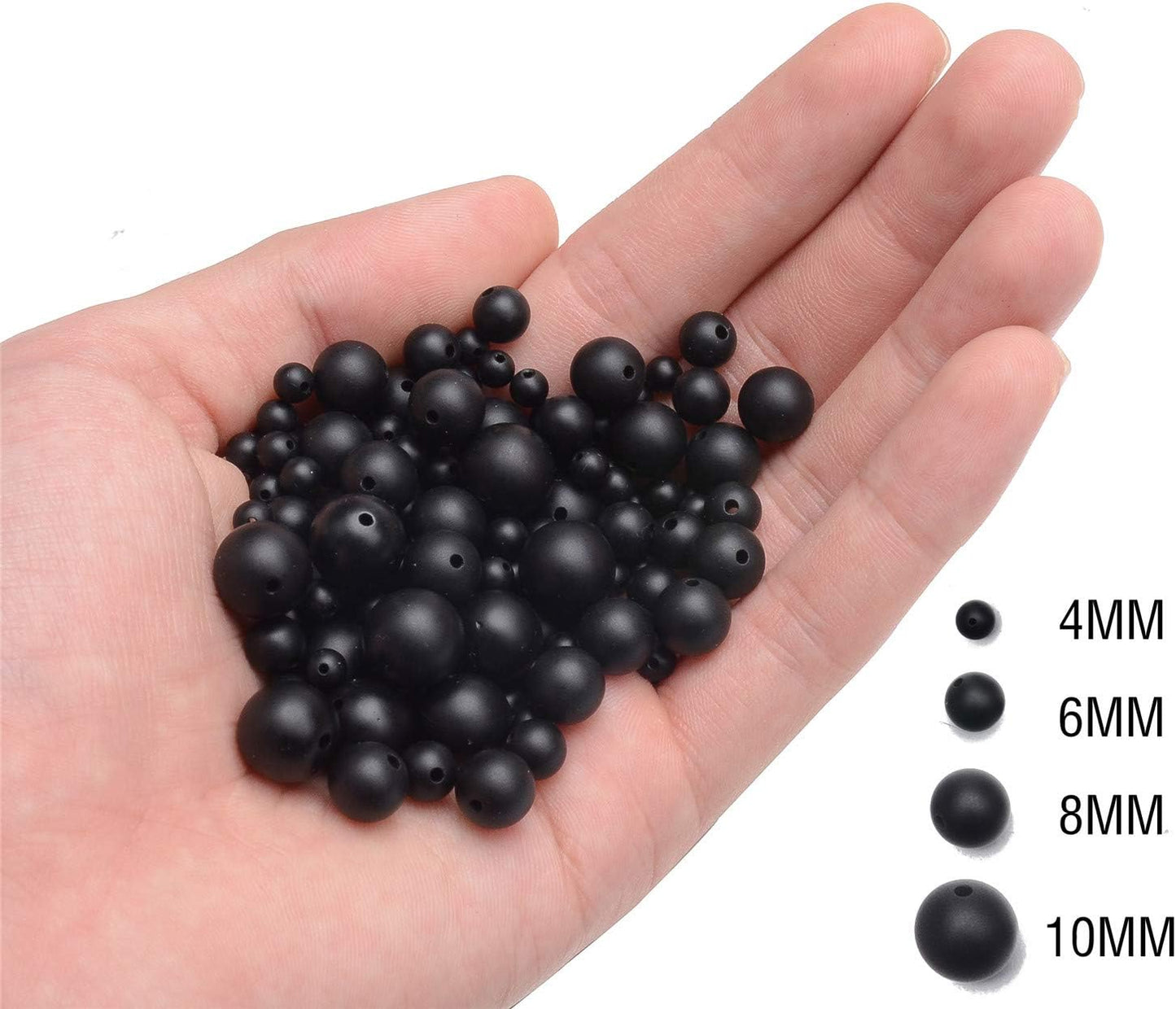 NCB 100pcs Original Natural Stone Beads Gemstone Round Loose Beads 6mm 8mm 10mm (Blue Aventurine, 6mm 100Beads) - Colors A
