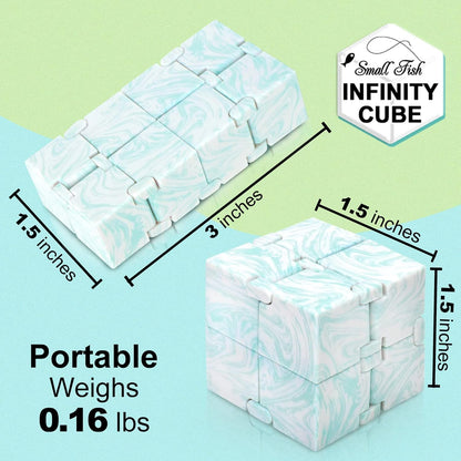 Infinity Cube Sensory Fidget Toy, EDC Fidgeting Game for Kids and Adults, Cool Mini Gadget Best for Calming and Stress Relief and Kill Time, Autism Toys Dementia Gift Stocking Stuffers