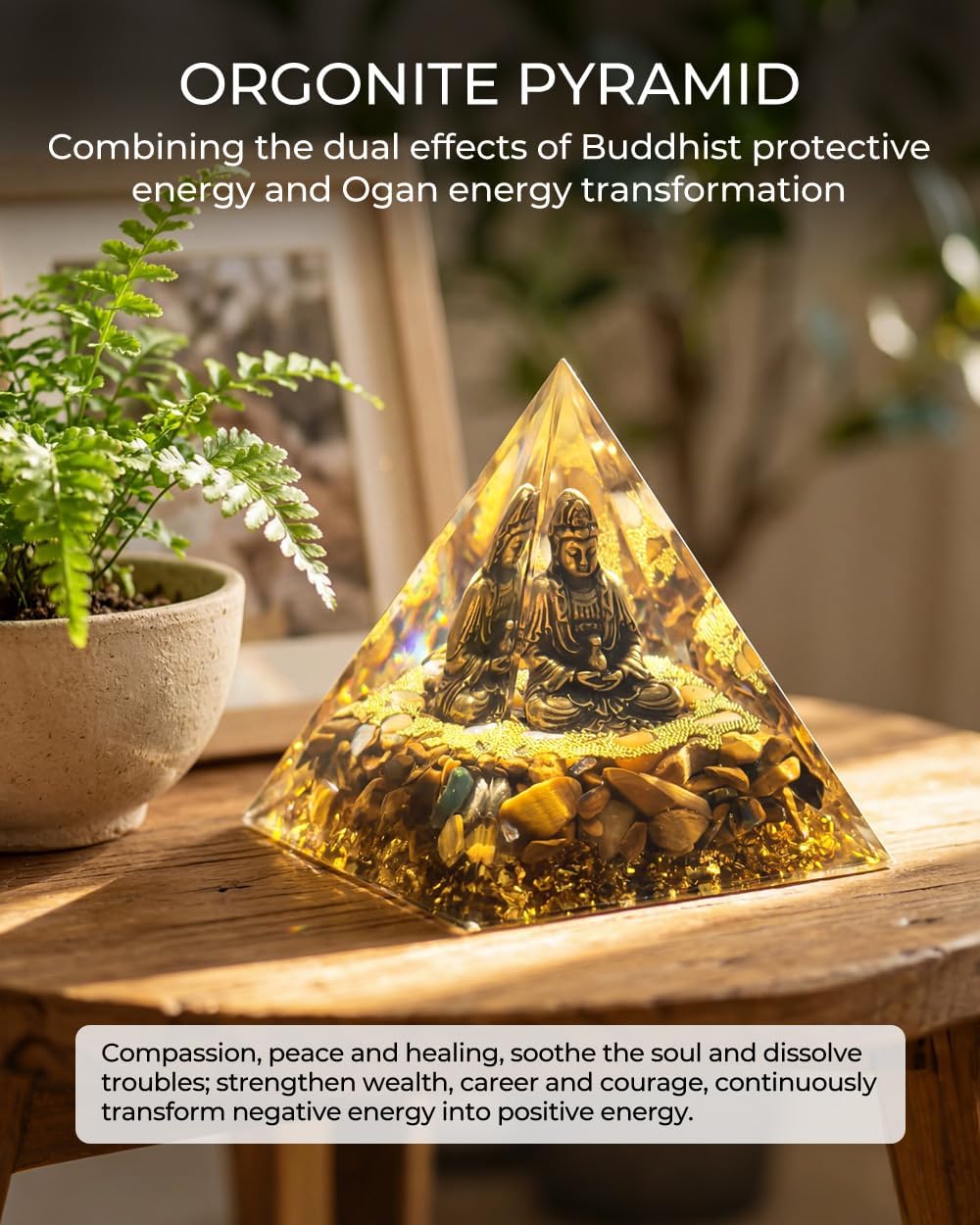 Crystals and Healing Stones, 9 Pcs Healing Crystals Set, 7 Chakra Crystal Stones Set Real Natural Selenite Pyramid Reiki Raw Rock Energy Protection Meditation with Wooden Box, Crystal Gifts for Women