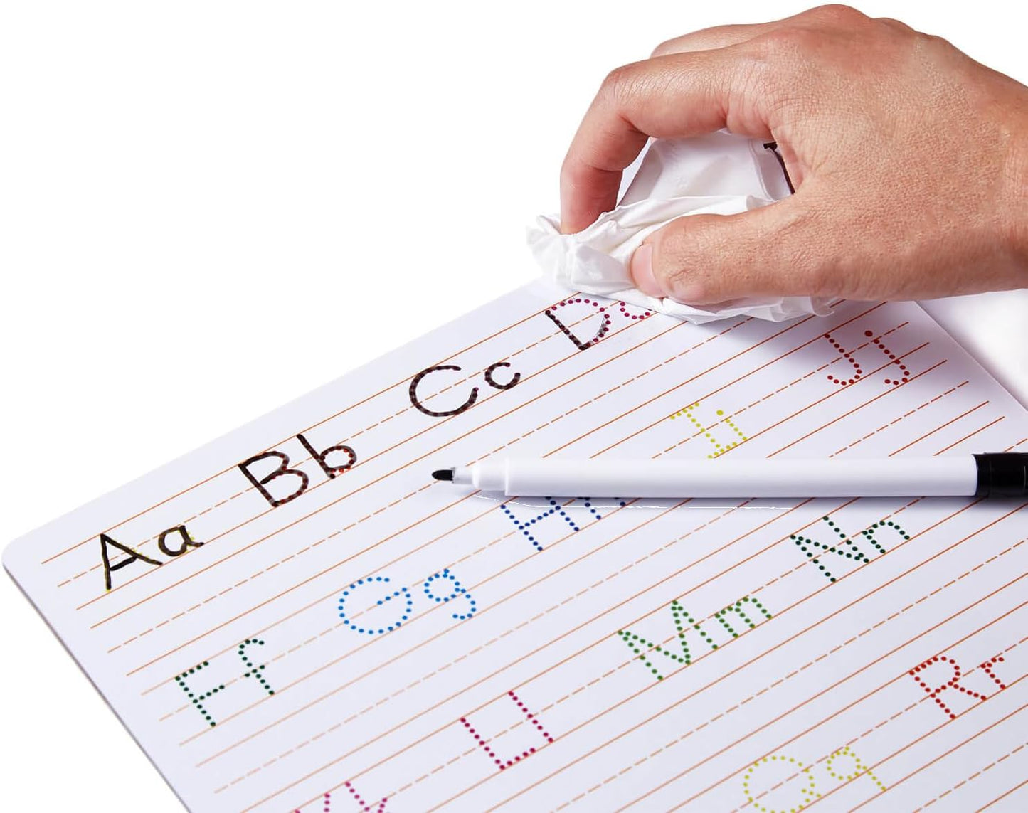 Dry Erase Alphabet Tracing Board: Letter and Numbers Handwriting Practice for Kids Learning, Reusable Boards for Kindergarten and Preschool