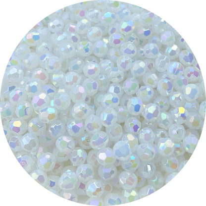 200 PCS 10mm Acrylic Faceted Spacer Beads AB Color Glossy Round Loose Beads for Jewelry Making Bracelet Necklace Earring Ornament Wind Chimes Key Chains(Deep Purple AB)